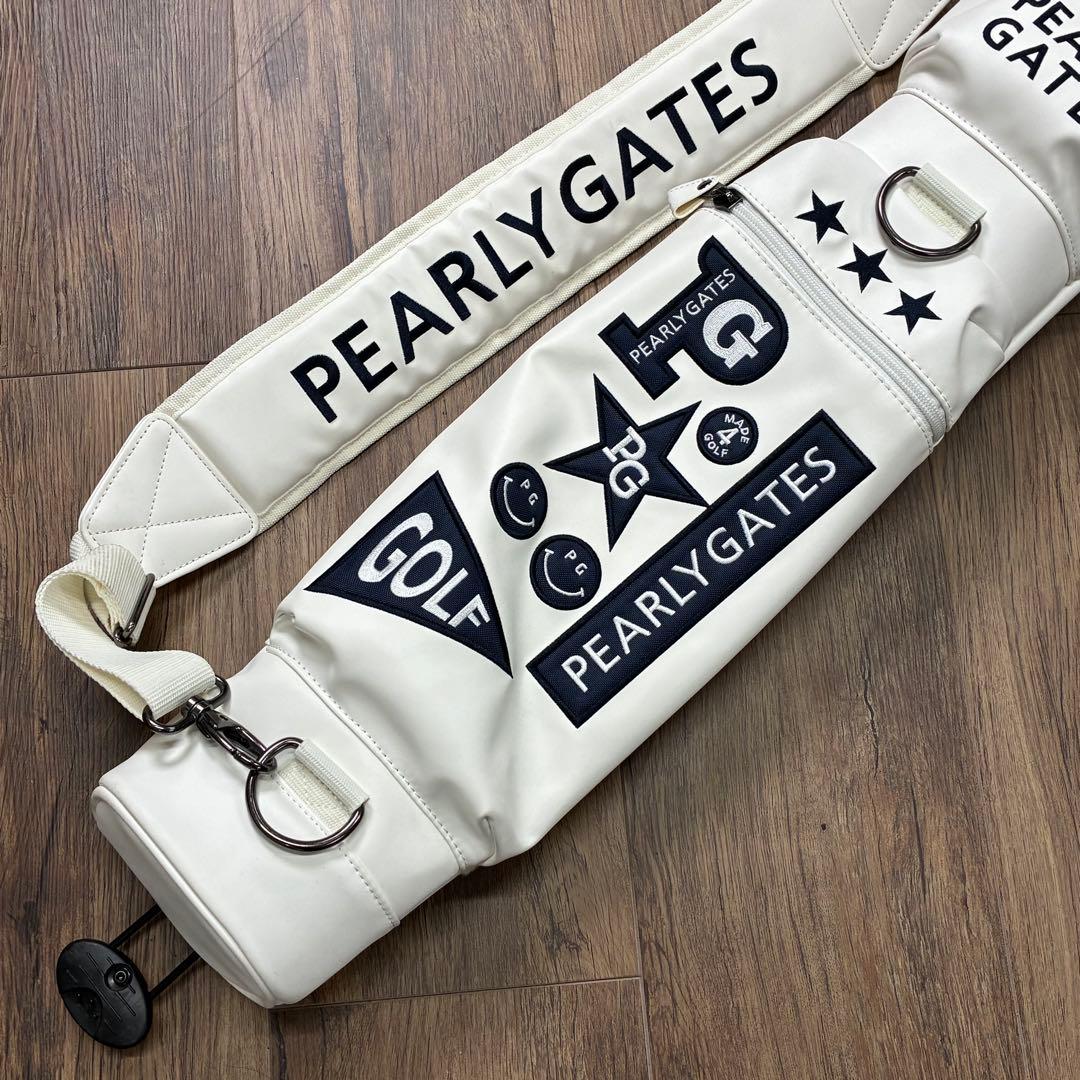 美品 PEARLY GATES パーリーゲイツ スタンド式 キャディバッグ 白