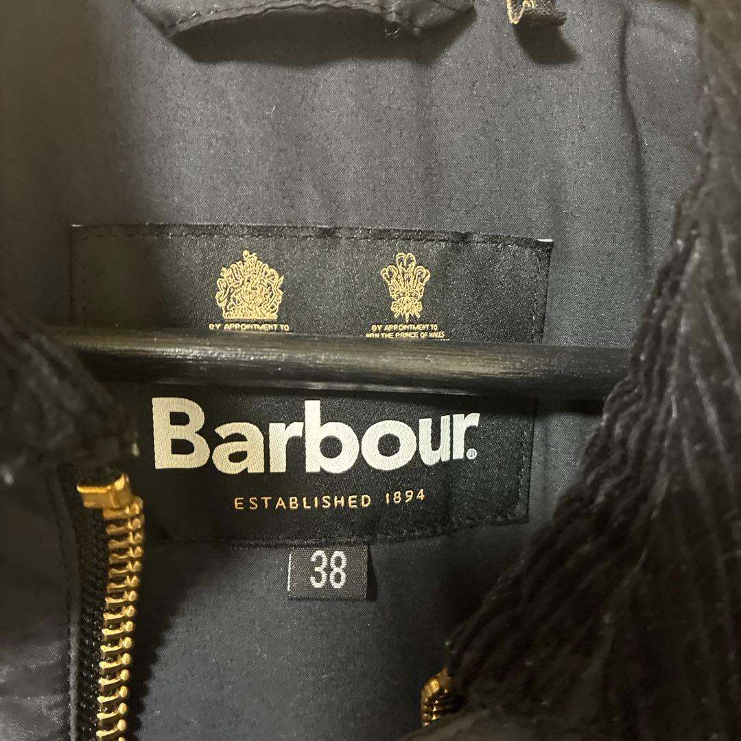 Barbour ブラック　バブワー　モッズコート サイズ38