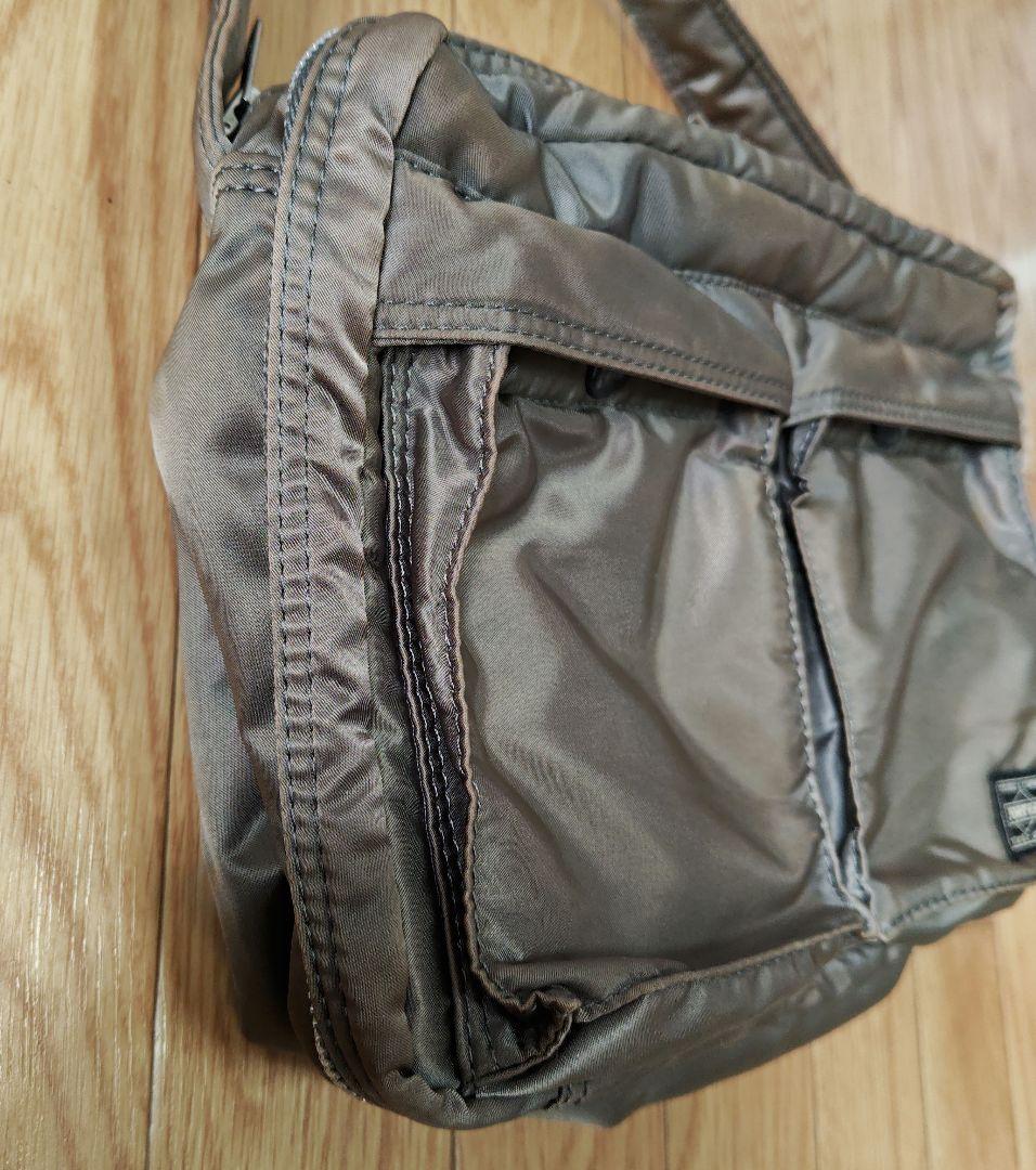 希少 廃盤 PORTER タンカー ショルダーバッグ 2層 グレー 玉虫色 茶