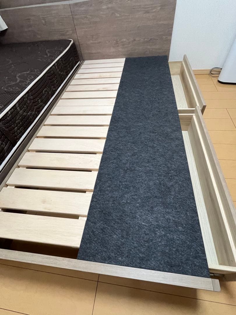 【セット販売】 シモンズ マット レス＋フレーム シングルサイズ 引き出しあり