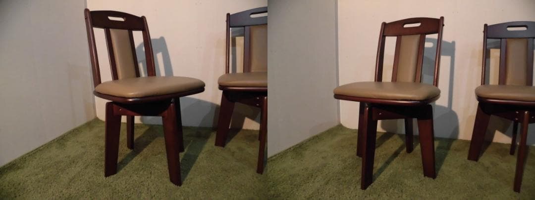 送料無料【限定品/新品】★高級回転ダイニングチェア2脚セットダークブラウン