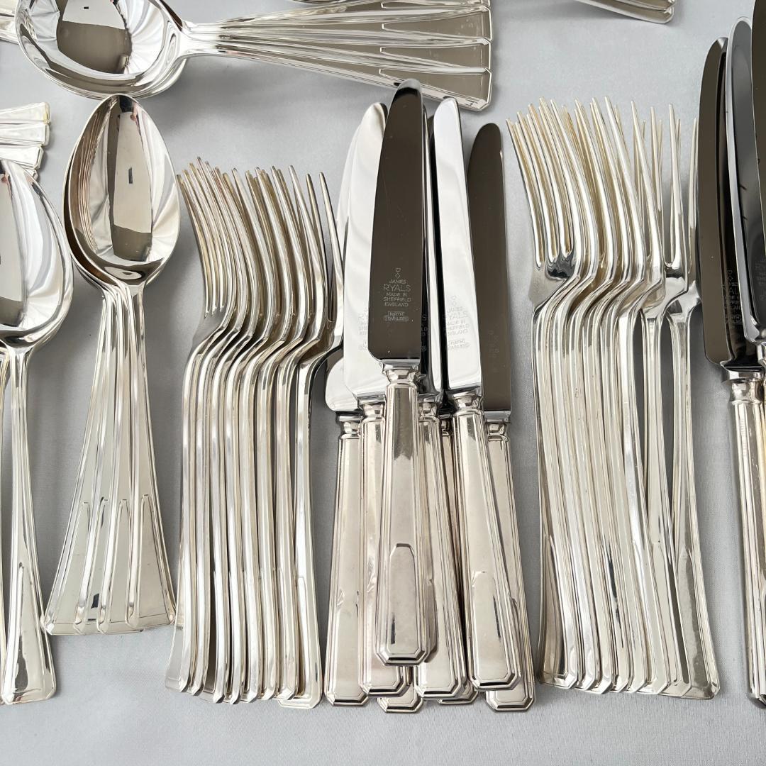 【James Rayls】 アールデコ ディナーフルセット 8名用87本組