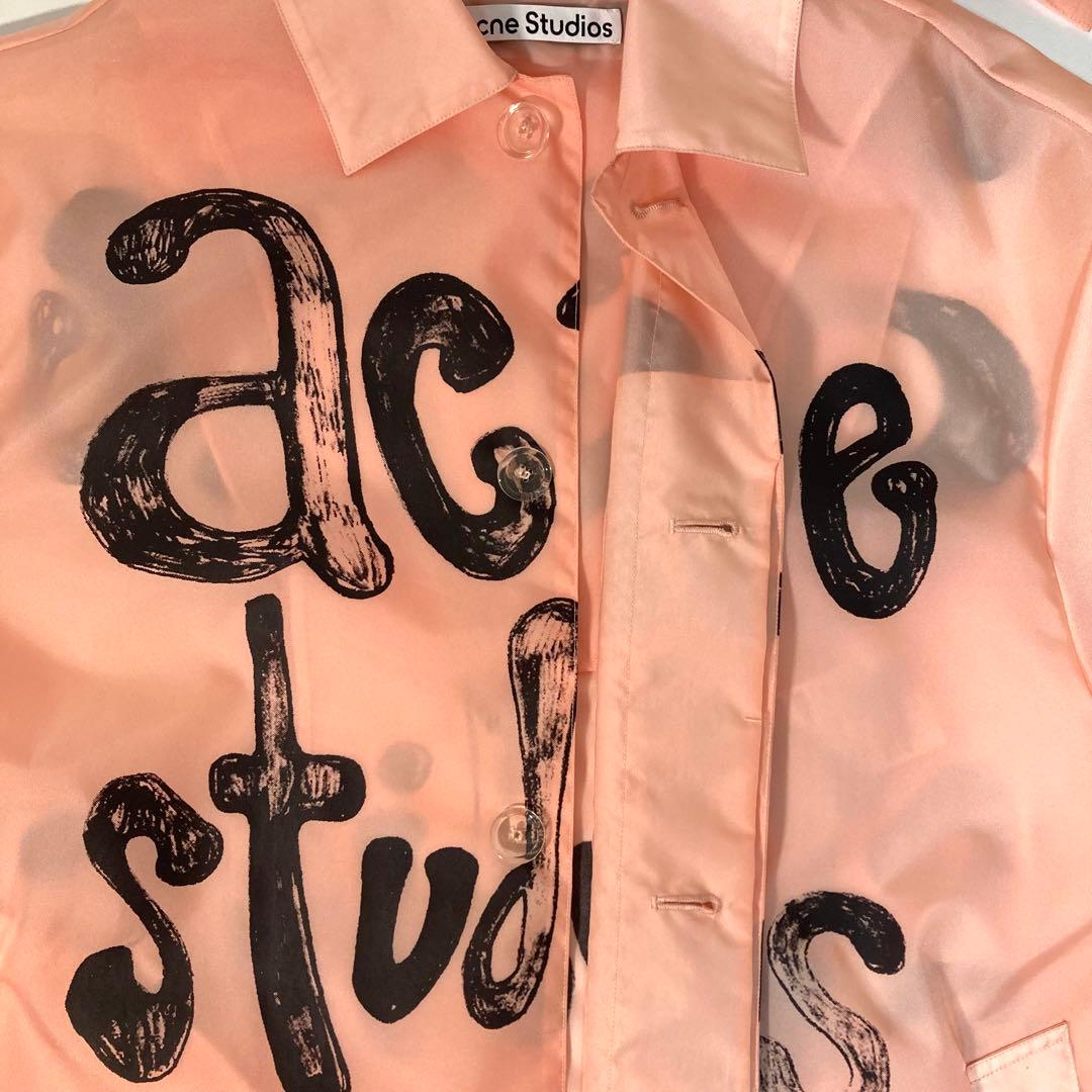 海外限定モデル Acne Studios ナイロン ロゴ コート 46 / M