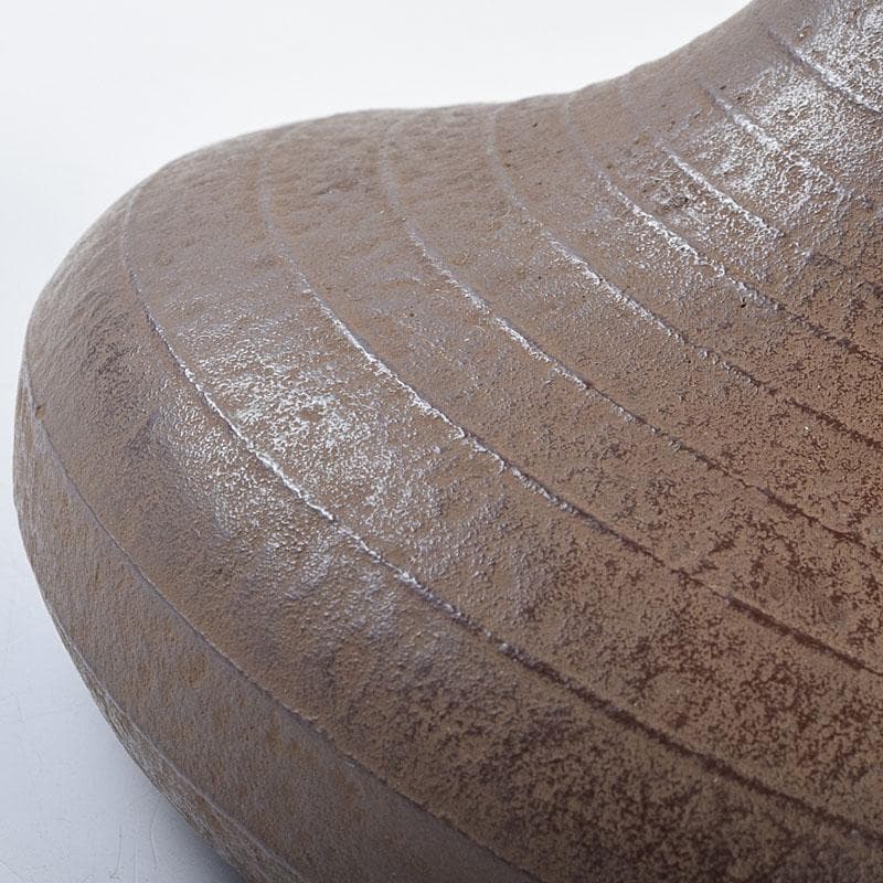 南部鉄器　御釜師　鈴木盛久作　波紋花器　重さ約1015g　共箱　M　R9373