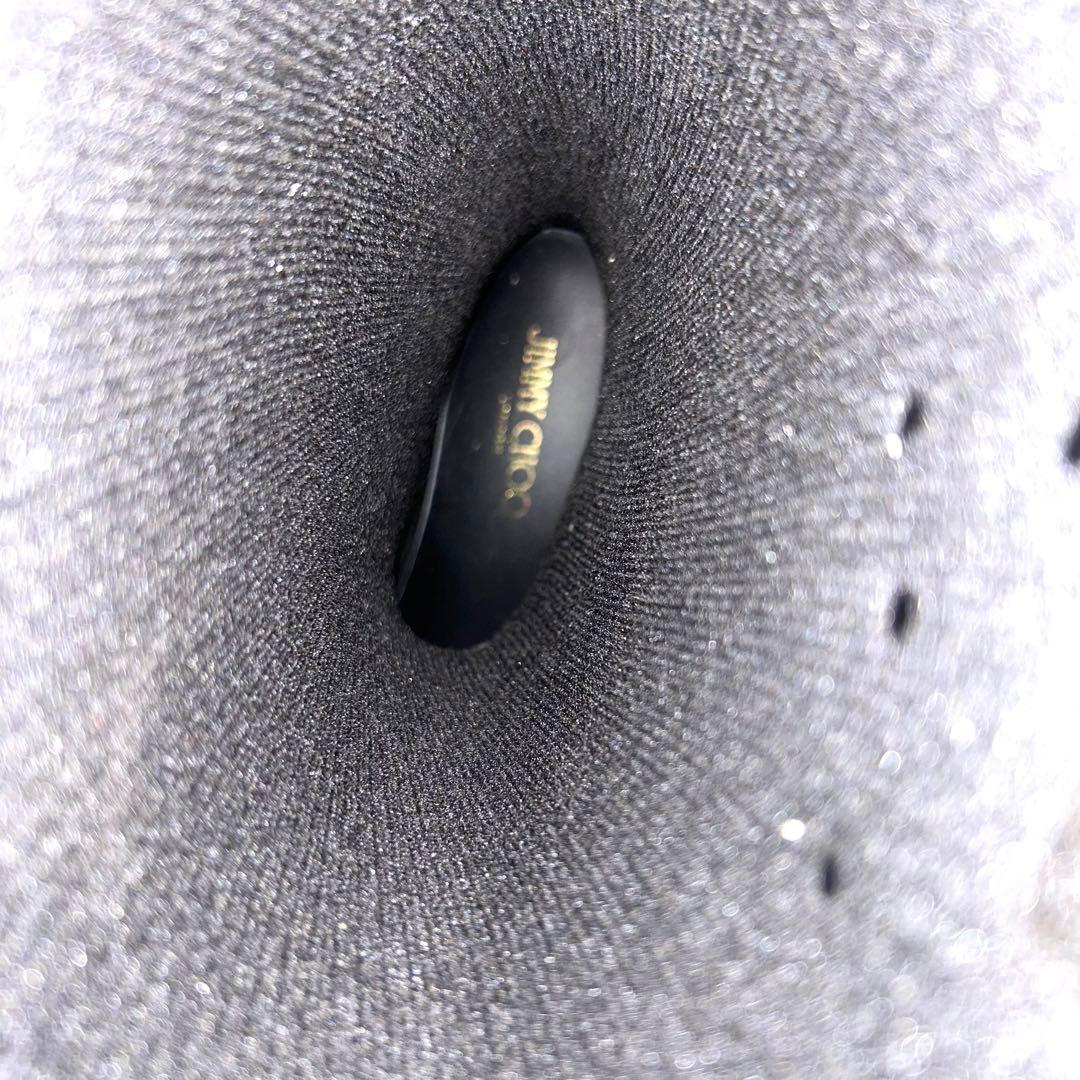 極美品　ジミーチュウ　長靴　レインブーツ　ブラック　エナメル　36 サイドロゴ