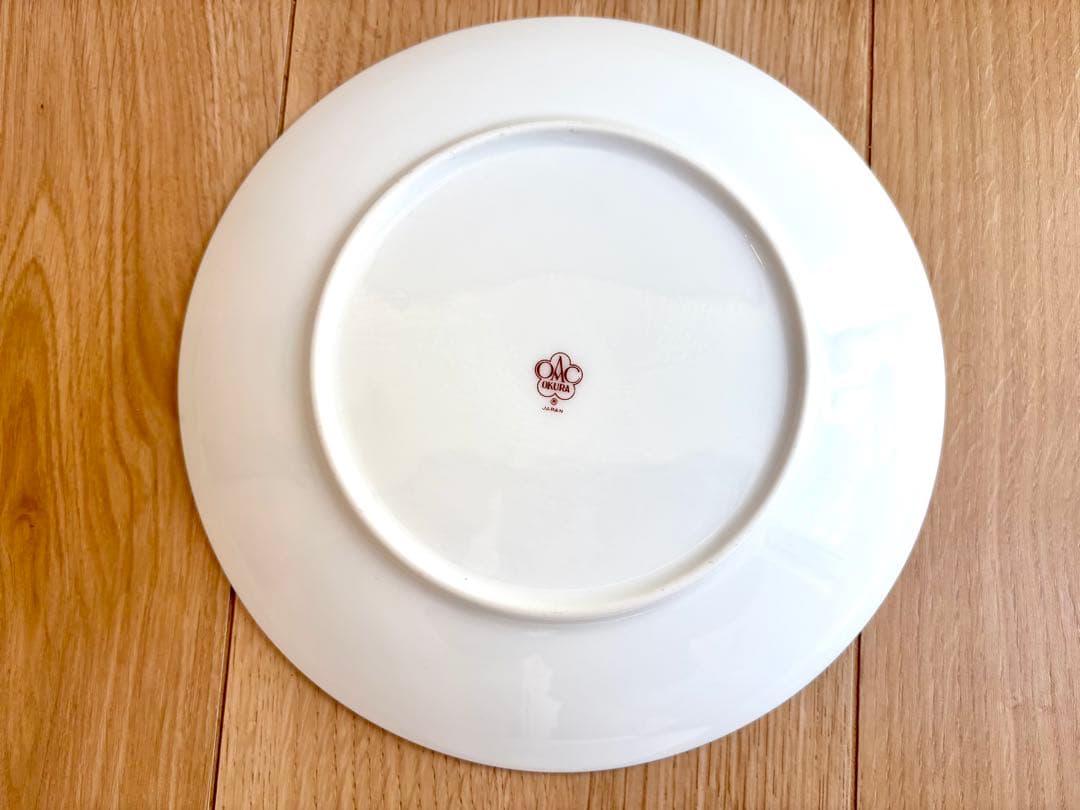 大倉陶園　ゴールドライン（クープシェープ）　19cmデザート皿　6枚セット