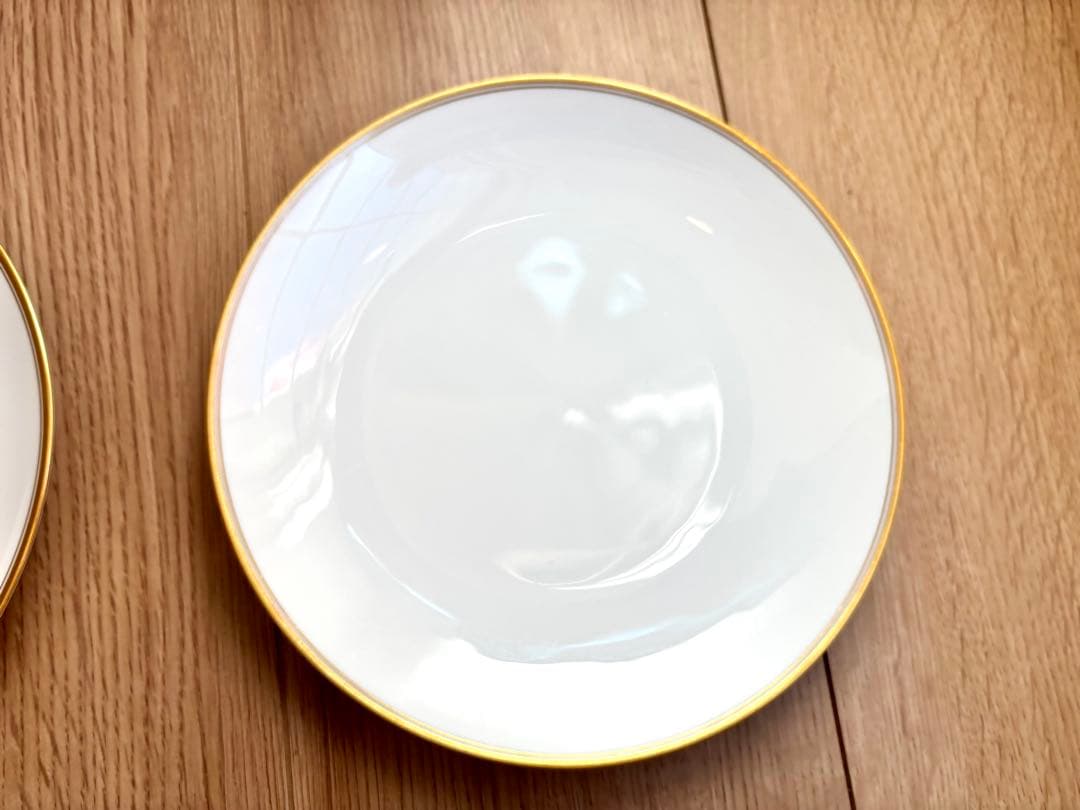 大倉陶園　ゴールドライン（クープシェープ）　19cmデザート皿　6枚セット