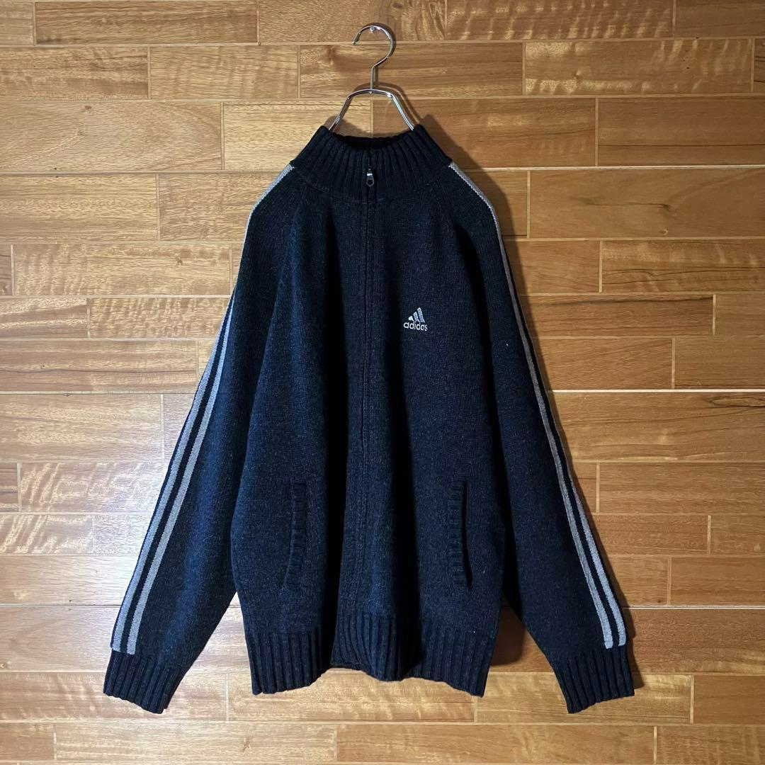 【新品タグ付き】adidas ドライバーズニット　ジャージ　刺繍　常田　グレー