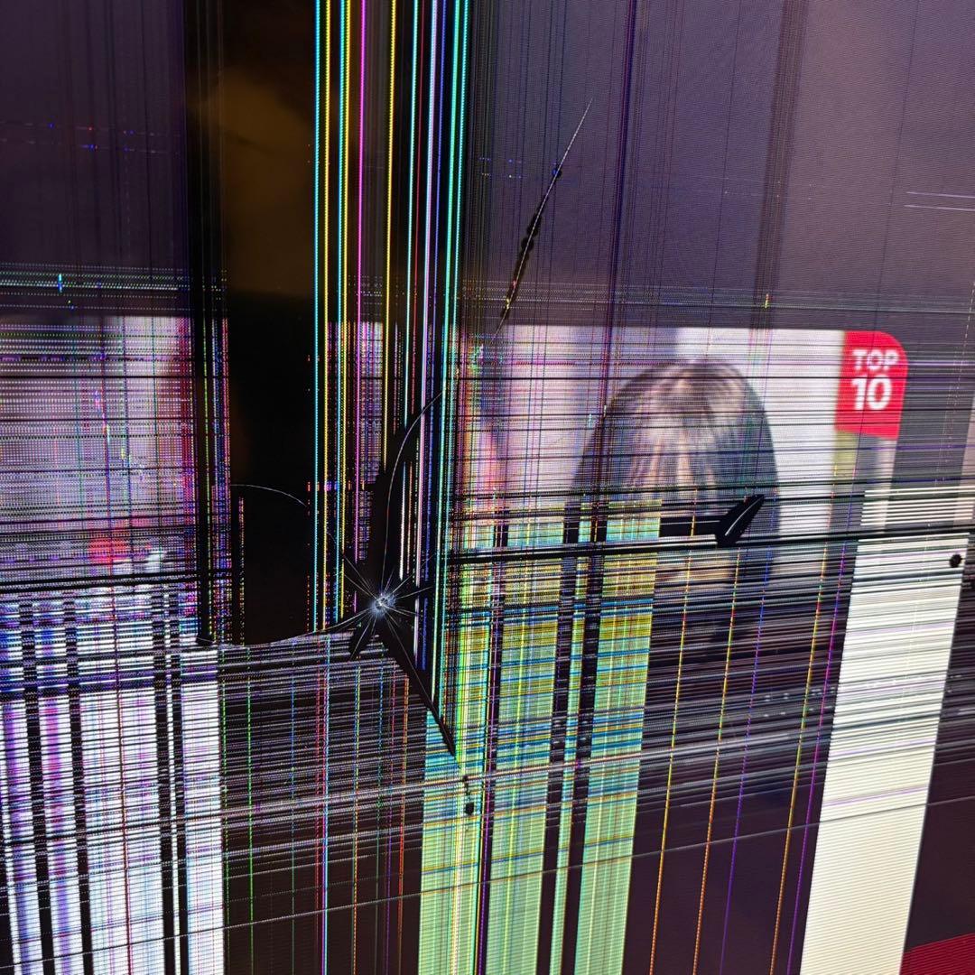 ソニー　ブラビア　75インチ　ジャンク品ひび割れテレビ本体