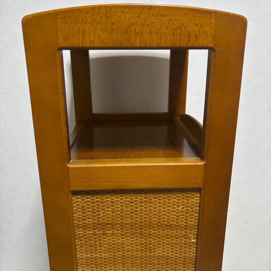 希少　karimoku カリモク オールドカリモク ラタン 籐 ミニキャビネット