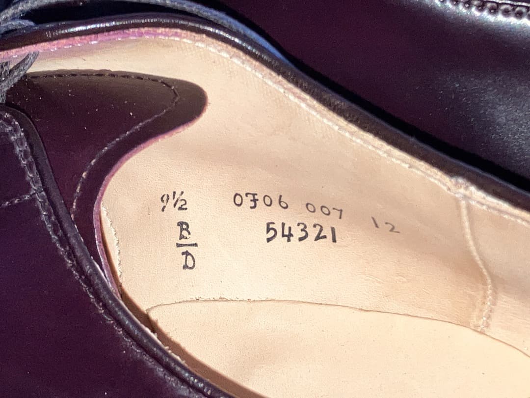 未使用 ALDEN 54321 US9.5D オールデン Vチップ コードバン