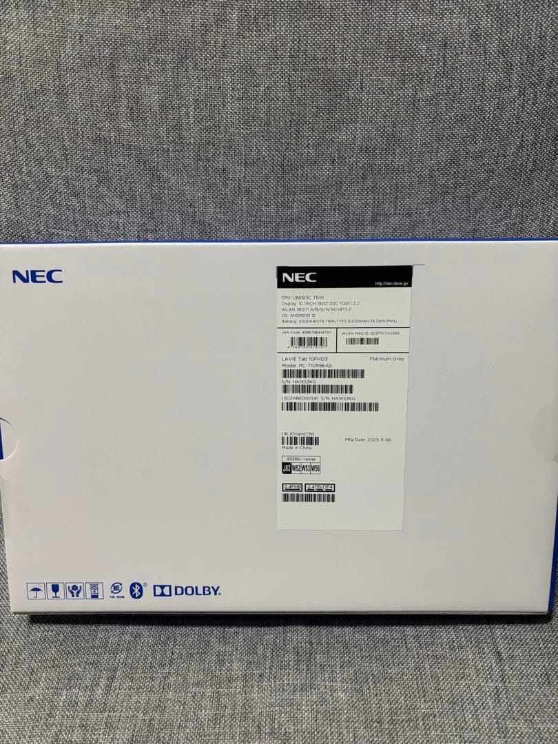 Androidタブレット本体 NEC LAVIE Tab T10 T1055/EAS PC-T1055EAS