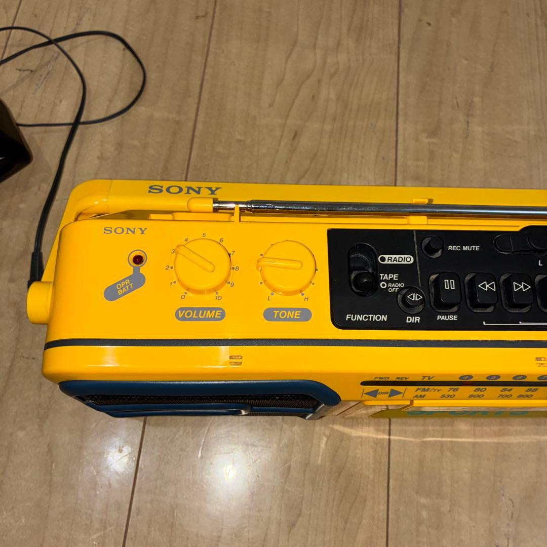 SONYSPORTS ソニー ラジカセ CFS-V75 イエロー ジャンク