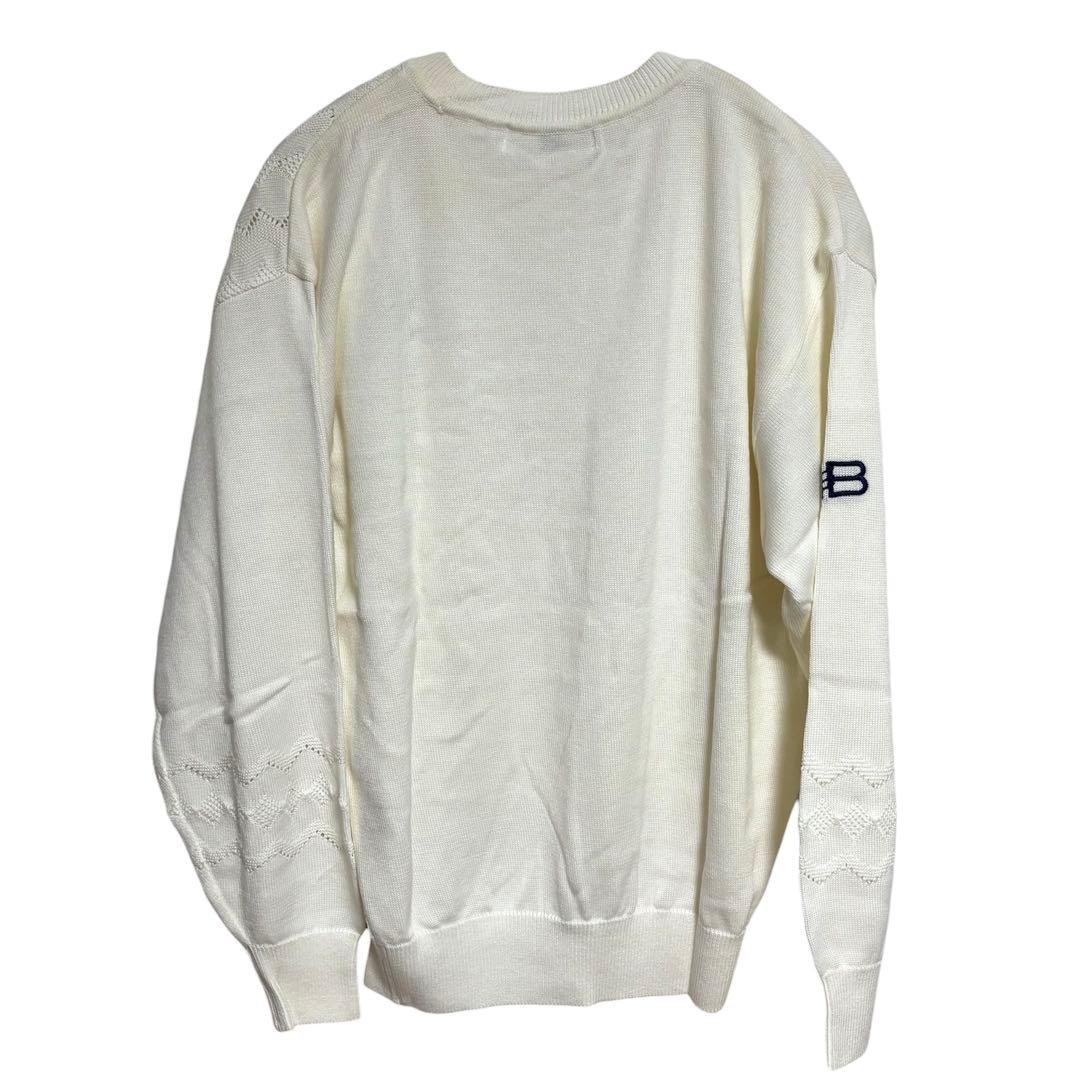 BALENCIAGA バレンシアガ　セーター　BBロゴ　ホワイト　アーガイル柄