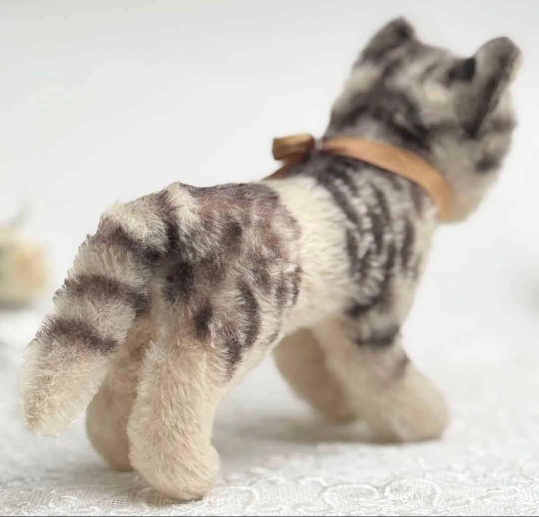 Cat Tabby 14cm★ネコのタビービンテージ/アンティーク★Steiff