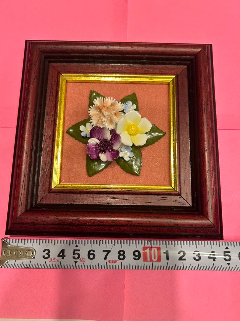 ロイヤルドルトン　  陶花額 　陶花　フラワー額壁掛け