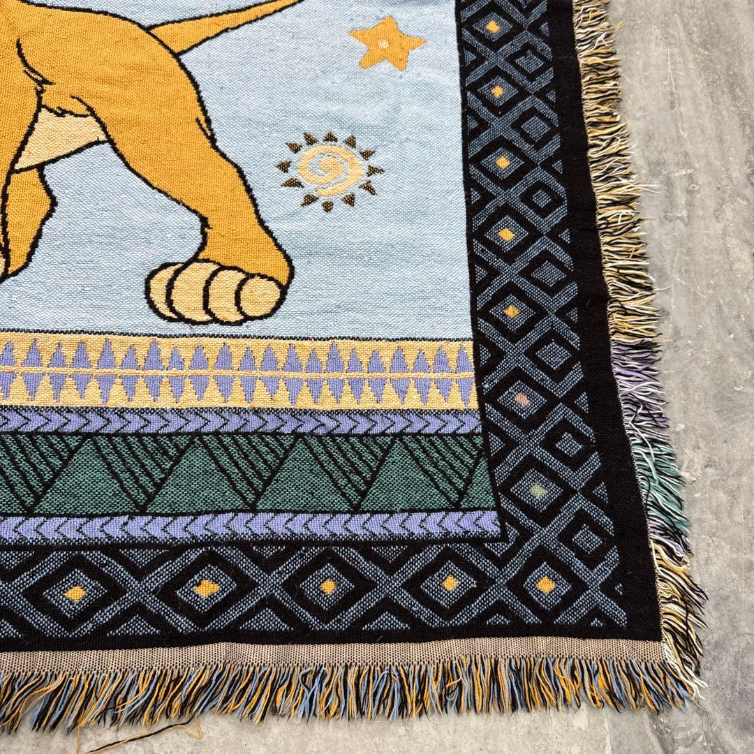 ディズニー　ライオンキング　ブランケット　マルチカバー　ラグ　150x131