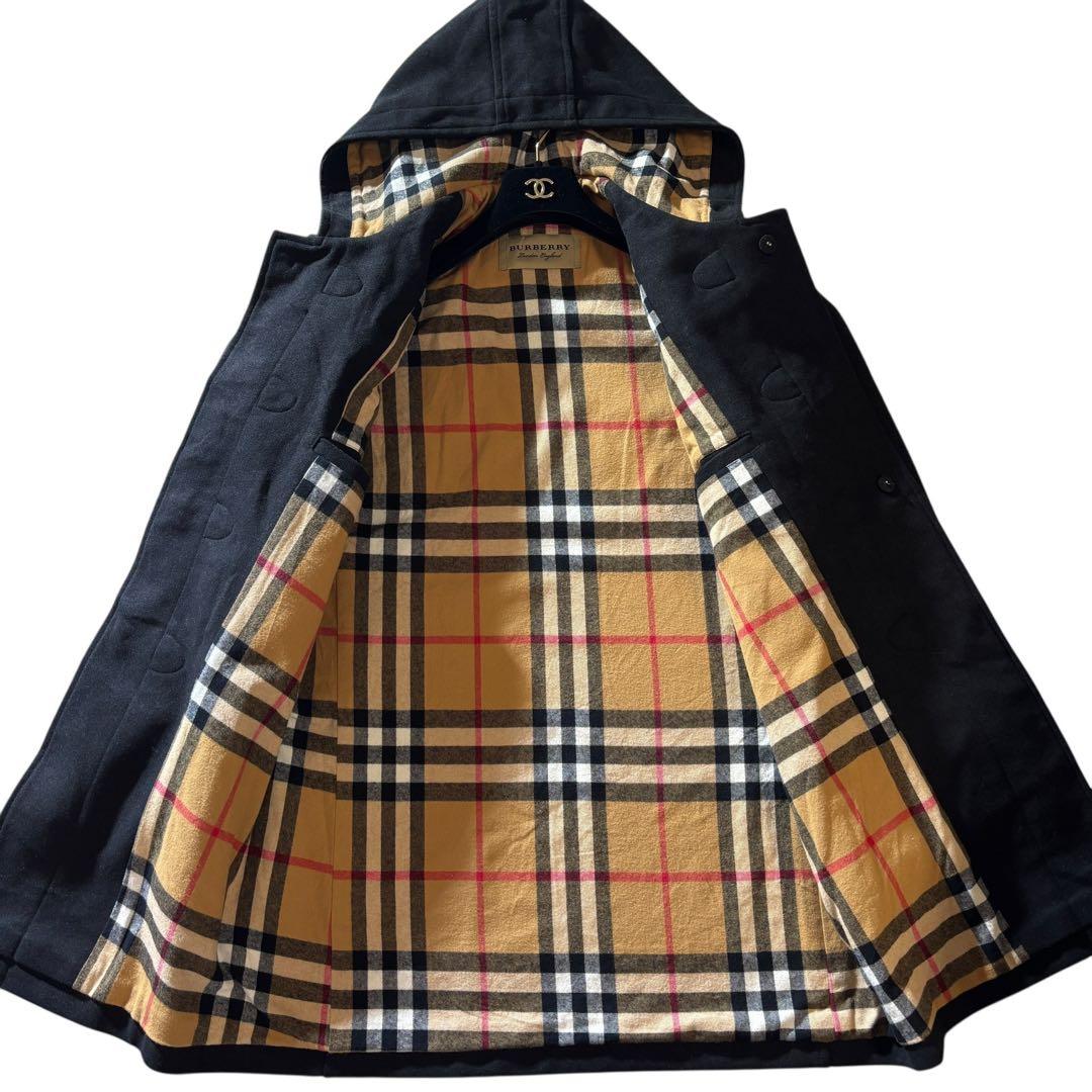 極美品✨バーバリー ダッフルコート カシミヤ メガチェック ブラック 近年モデル