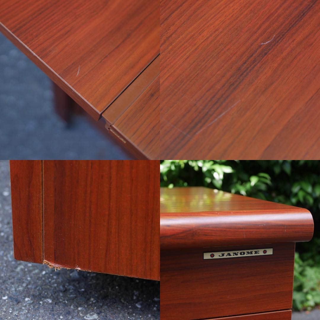 希少 JANOME 蛇の目 ミシン台 作業台 バタフライテーブル Vintage