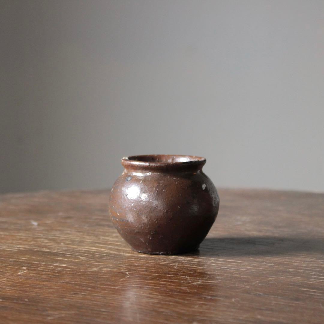 古丹波 栗皮釉 うるか壺 江戸後期 古美術 古道具 アンティーク