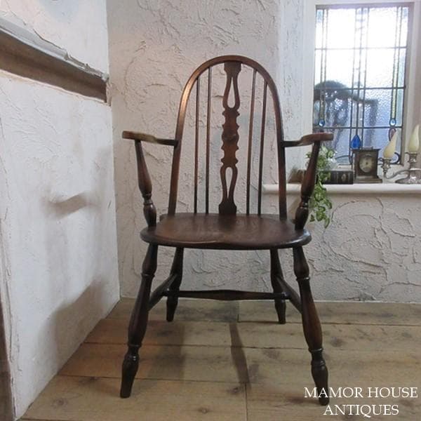 イギリス アンティーク 家具 アームチェア ウィンザーチェア 椅子 4725e