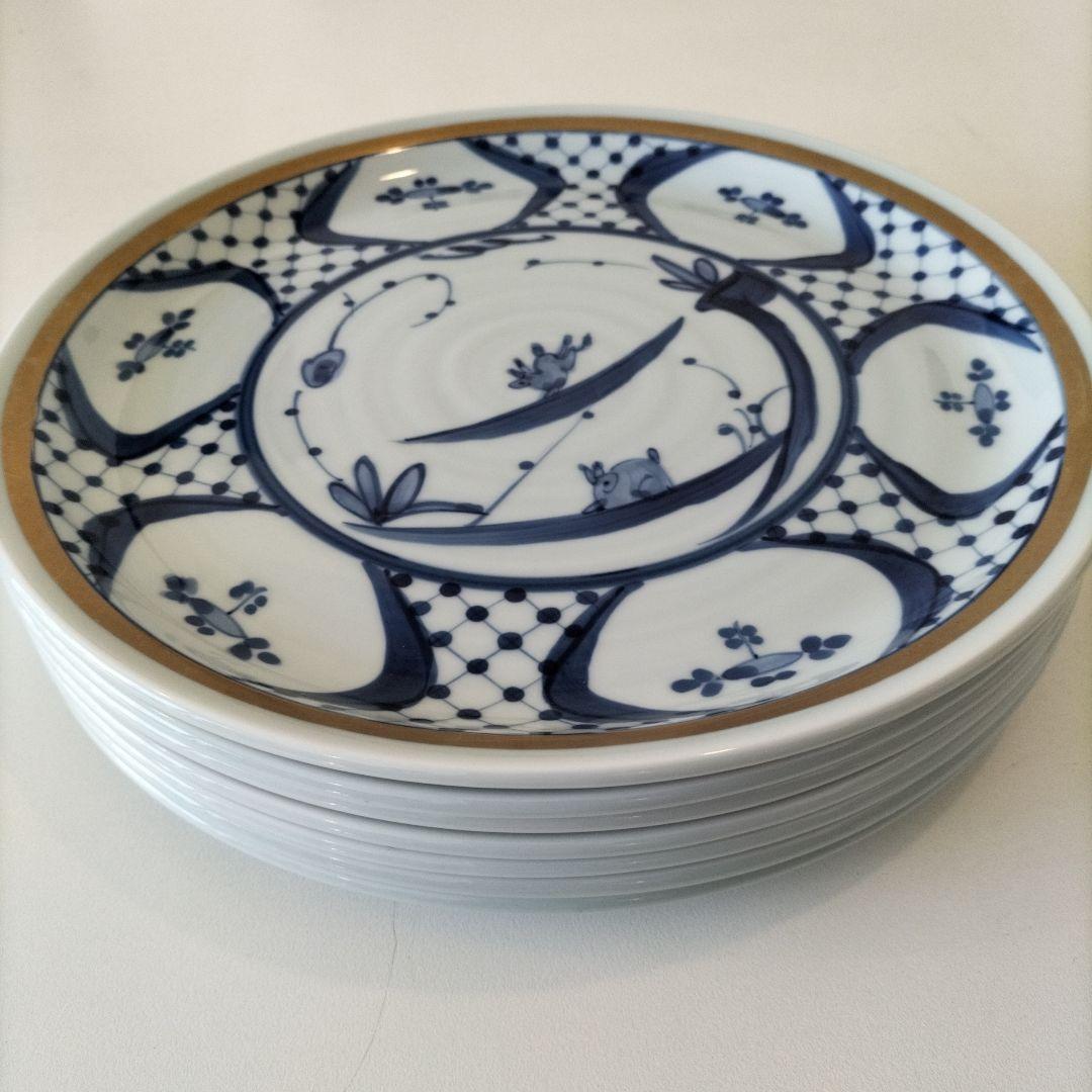 兎柄　大皿10枚セット