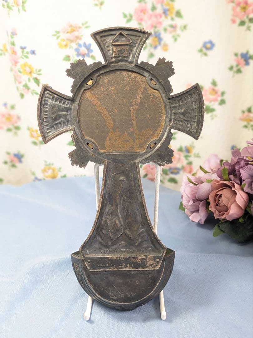 フランス アンティーク ルルドの泉 聖水盤 壁掛け