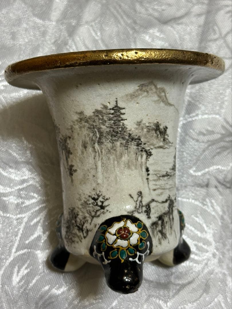 万年青鉢　京楽焼鉢　盆栽鉢