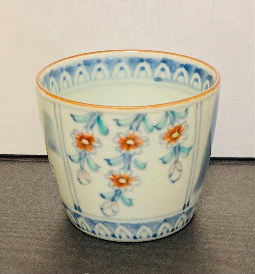 佐藤走波（五代）染錦　絵変り①　5客　蕎麦猪口