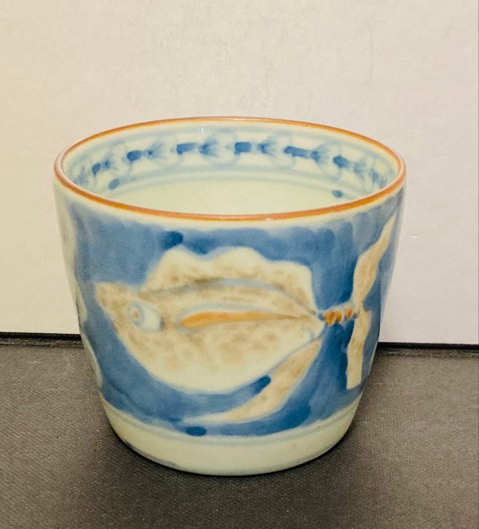 佐藤走波（五代）染錦　絵変り①　5客　蕎麦猪口