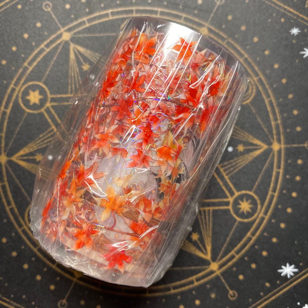 【7949】海外　マステ　5m巻売り　貝殻光マスキングテープ　楓