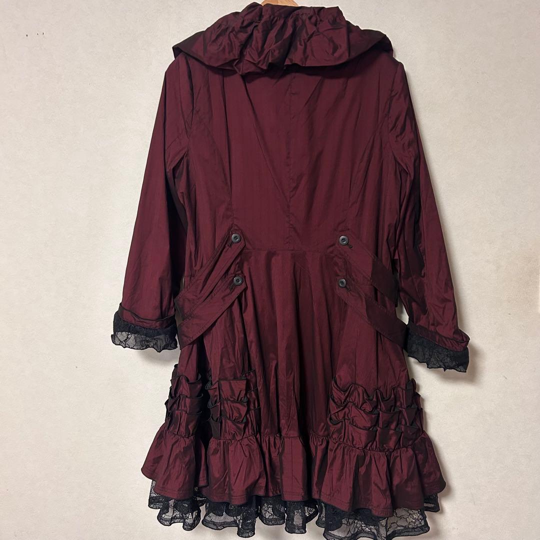 エイココンドウ　レディース　コート　赤　　42 L レース　エターナリーブレイズ