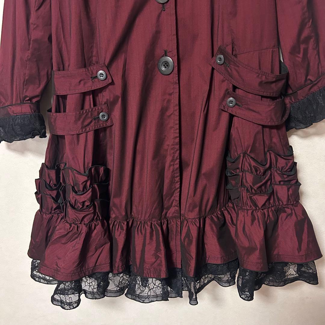 エイココンドウ　レディース　コート　赤　　42 L レース　エターナリーブレイズ