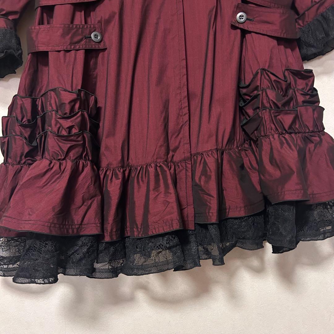 エイココンドウ　レディース　コート　赤　　42 L レース　エターナリーブレイズ