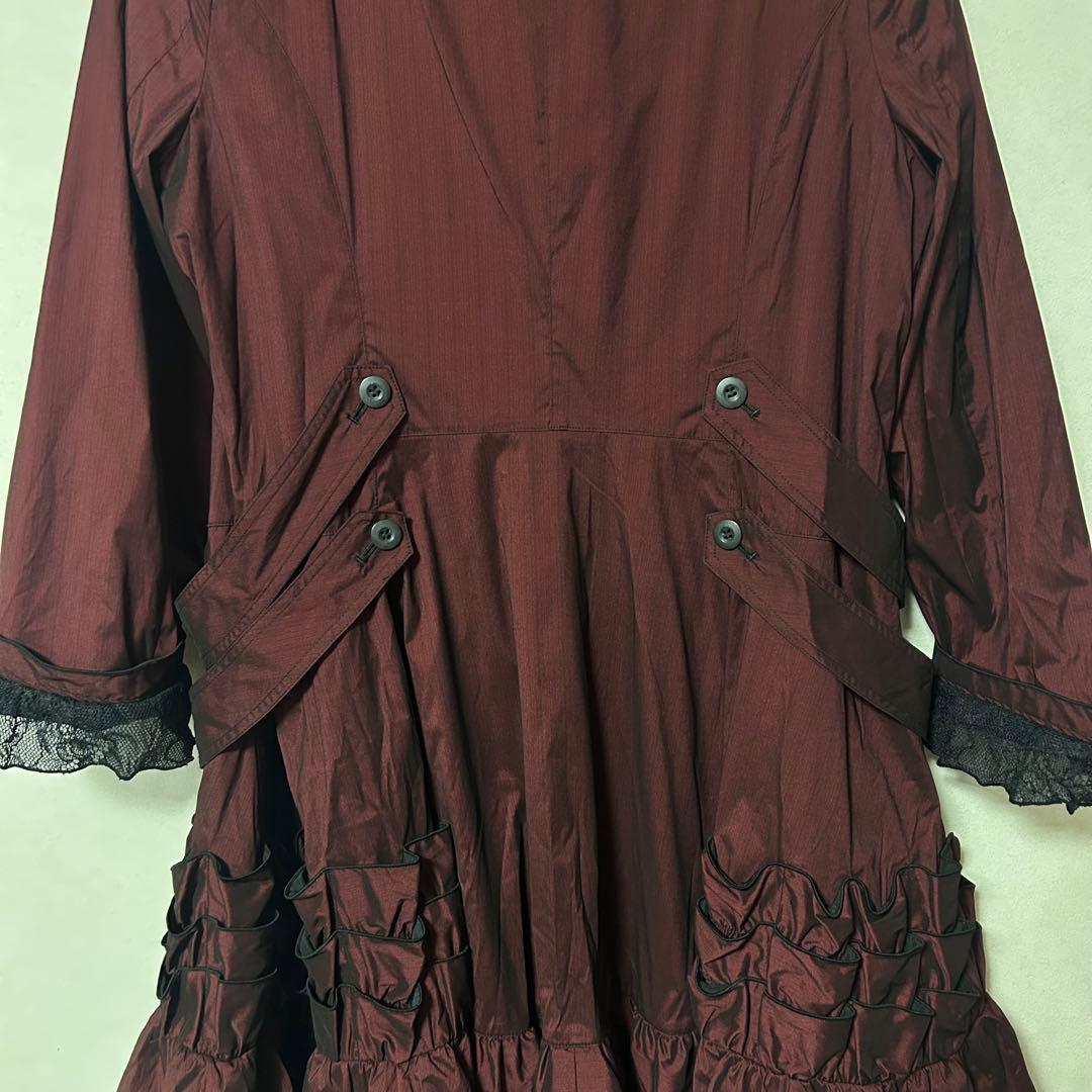 エイココンドウ　レディース　コート　赤　　42 L レース　エターナリーブレイズ