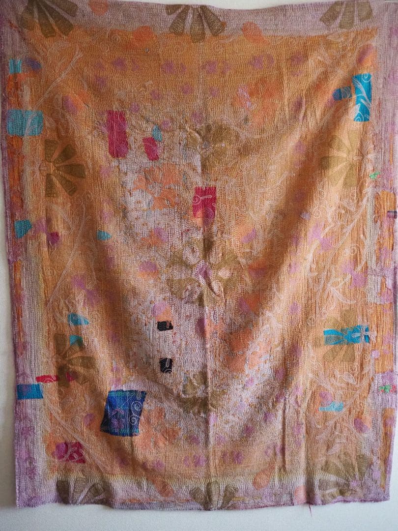 【希少】スザニ刺繍カンタキルト　スザニ刺繍　インド　一点もの