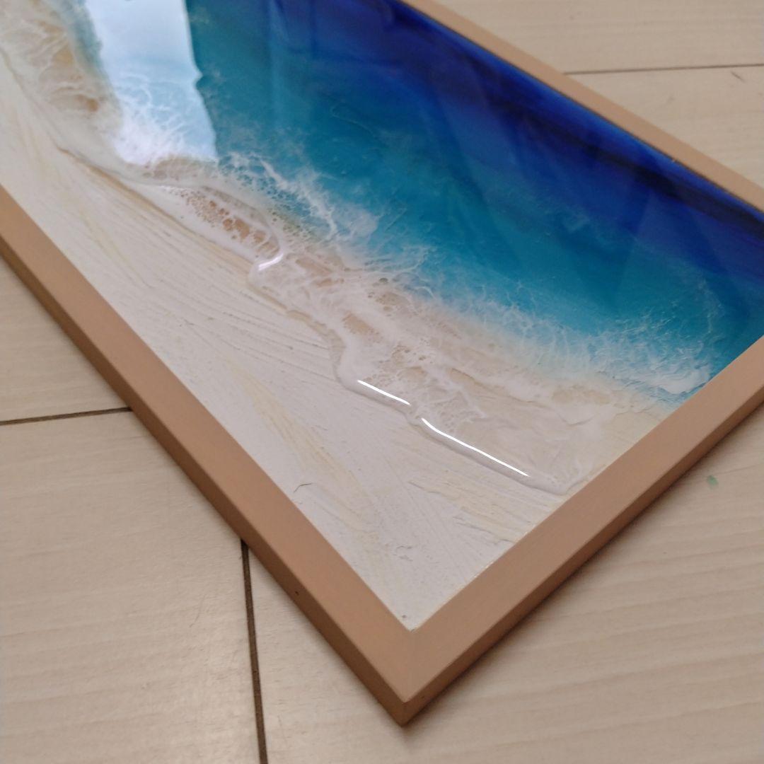 タ*オ様 ロングタイプ　オーシャンアート　インテリアパネル　波レジンアート