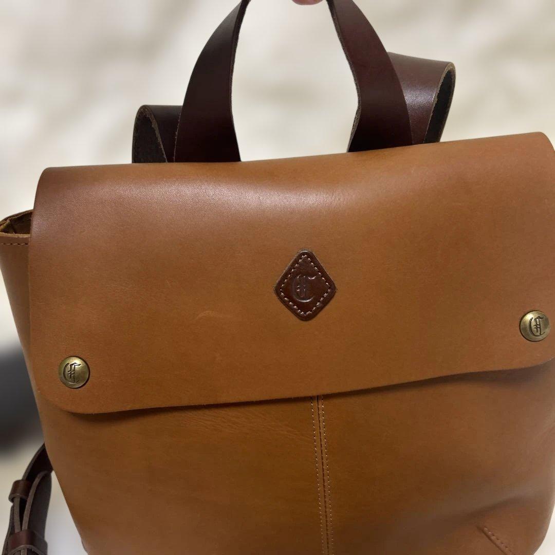 【極美品】クレドラン マルシェリュック ブラウン　レザー