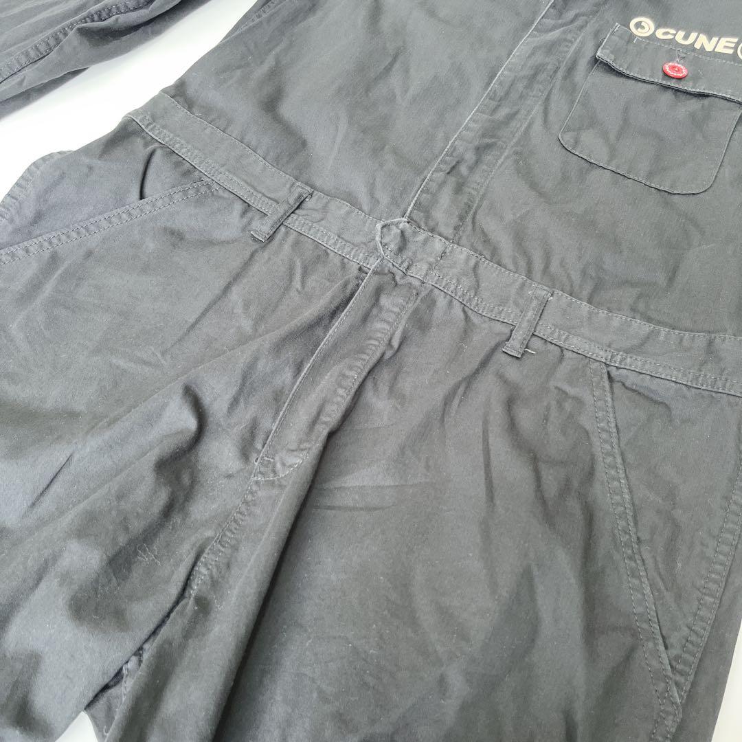 CUNEキューン うさぎプリント つなぎ オールインワン ブラック 2