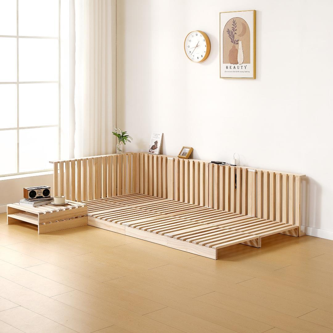 【新品】パレットベッド 50*50cm 12枚 コンセント付 組み換え自由