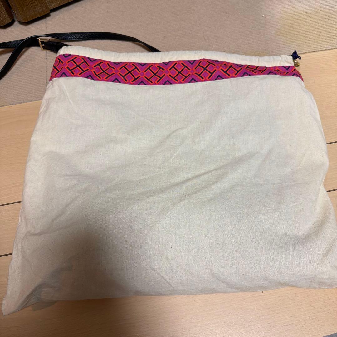 トリーバーチ/ブラックレザーショルダーバッグ 保存袋付き