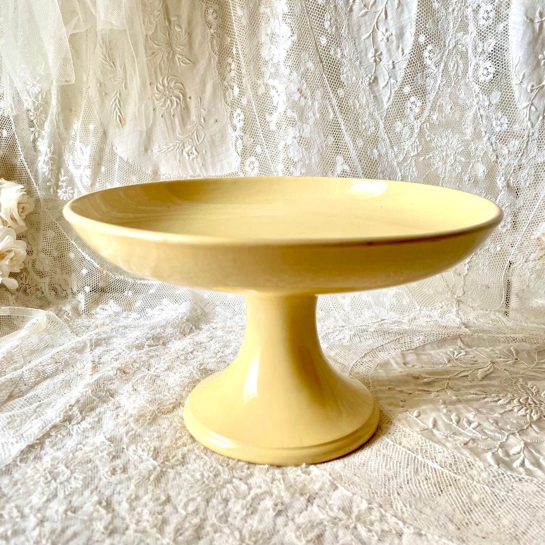 サルグミンヌ　コンポティエ　クリームイエロー　フランスアンティーク