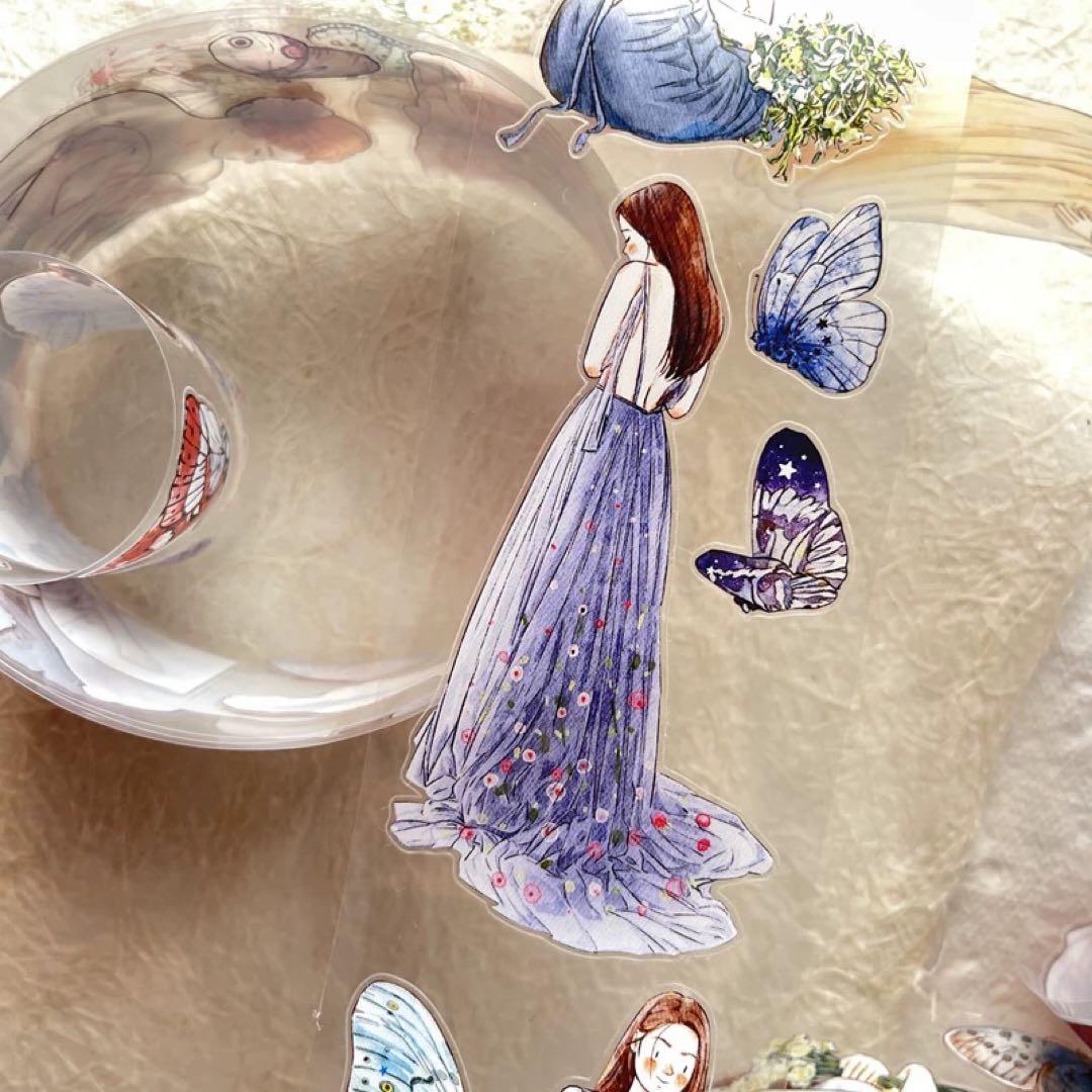 新品　DINGDING　21幻　PET霧面型抜きタイプマスキングテープ　10m