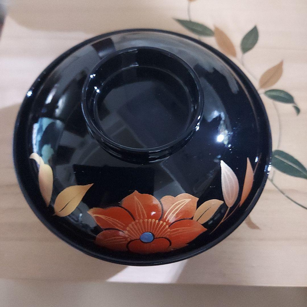 【新品未使用】会津漆器 お椀 吸い物椀 五客揃 会津塗