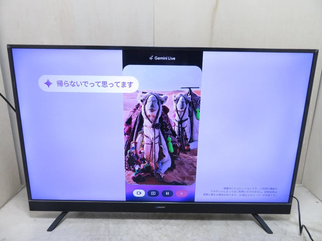 maxzen マクスゼン 2020年製 55インチ 4K対応液晶テレビ 訳あり品
