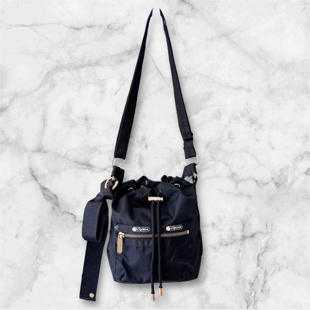 LeSportsac × LANVIN en Bleu 巾着ショルダー 2way