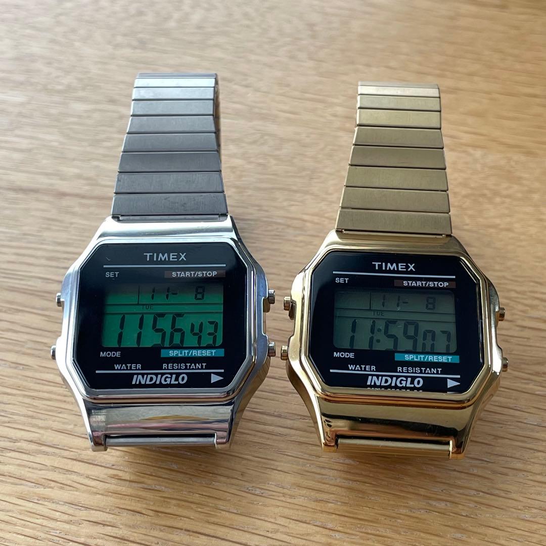 【美品】値下げ中即納 timex シルバー 腕時計 supremeベースモデル