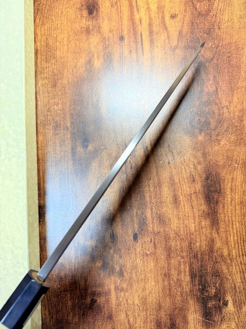 【堺打刃物】身卸 出刃　白ニ鋼　包丁　9寸　水牛八角柄