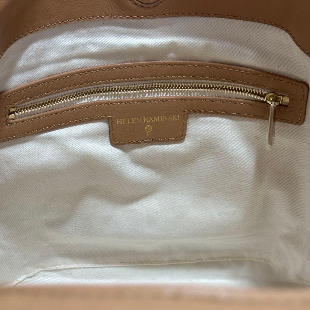 ヘレンカミンスキー かご トートバッグ ラフィア100% 裏地あり 持ち手レザー