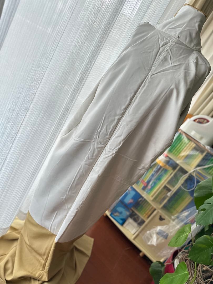 付け下げ訪問着 辛子色 正絹 高級ちりめん素材に汕頭刺繍 単品